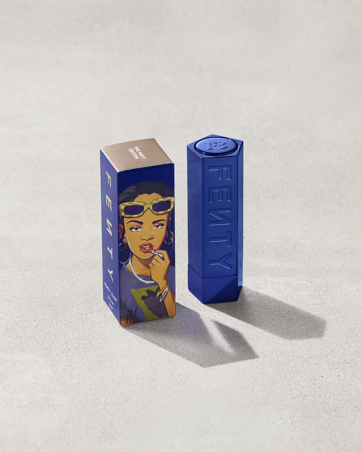 Fenty Icon The Case Semi-Matte Refillable Lipstick — Navy Edition - Image 4