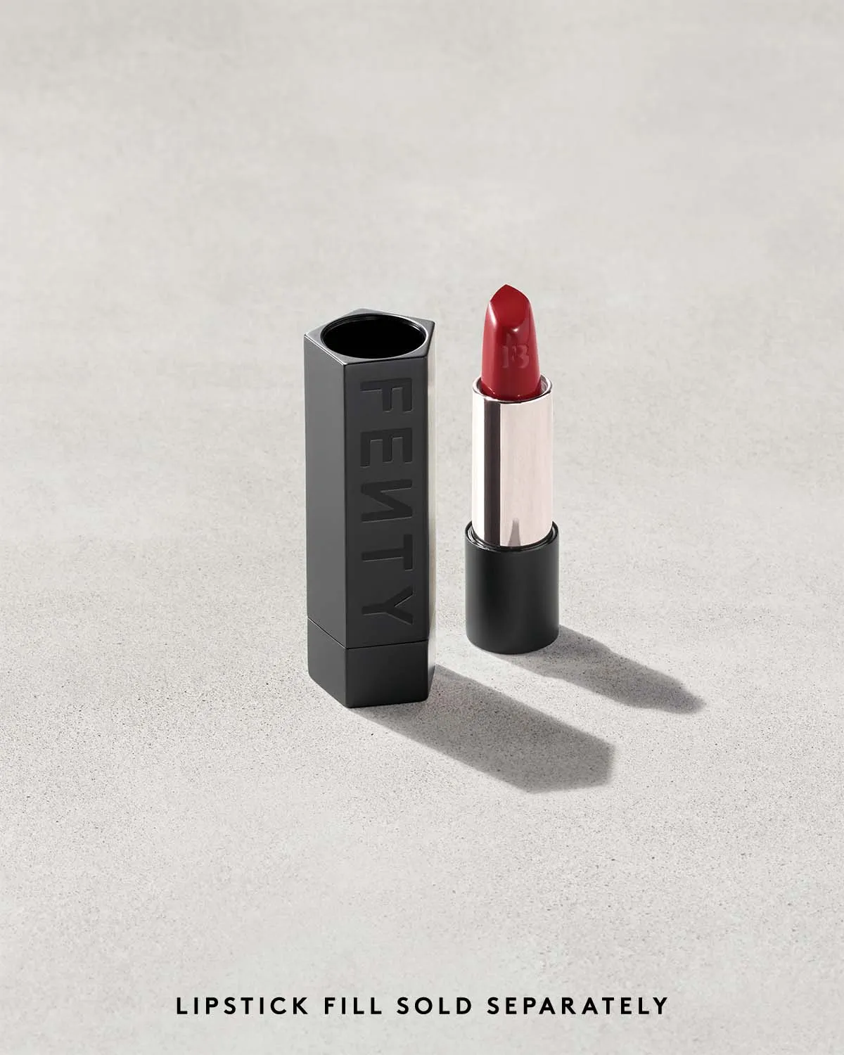 Fenty Icon The Case Semi-Matte Refillable Lipstick — Matte Black - Image 3