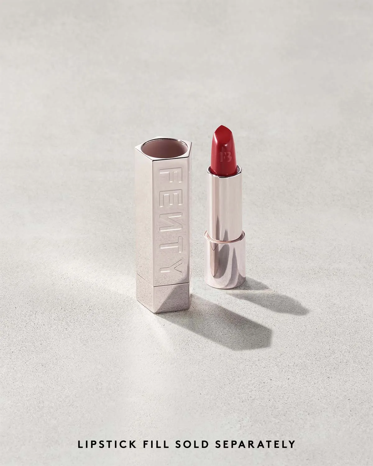 Fenty Icon The Case Semi-Matte Refillable Lipstick — Metallic Nude - Image 3