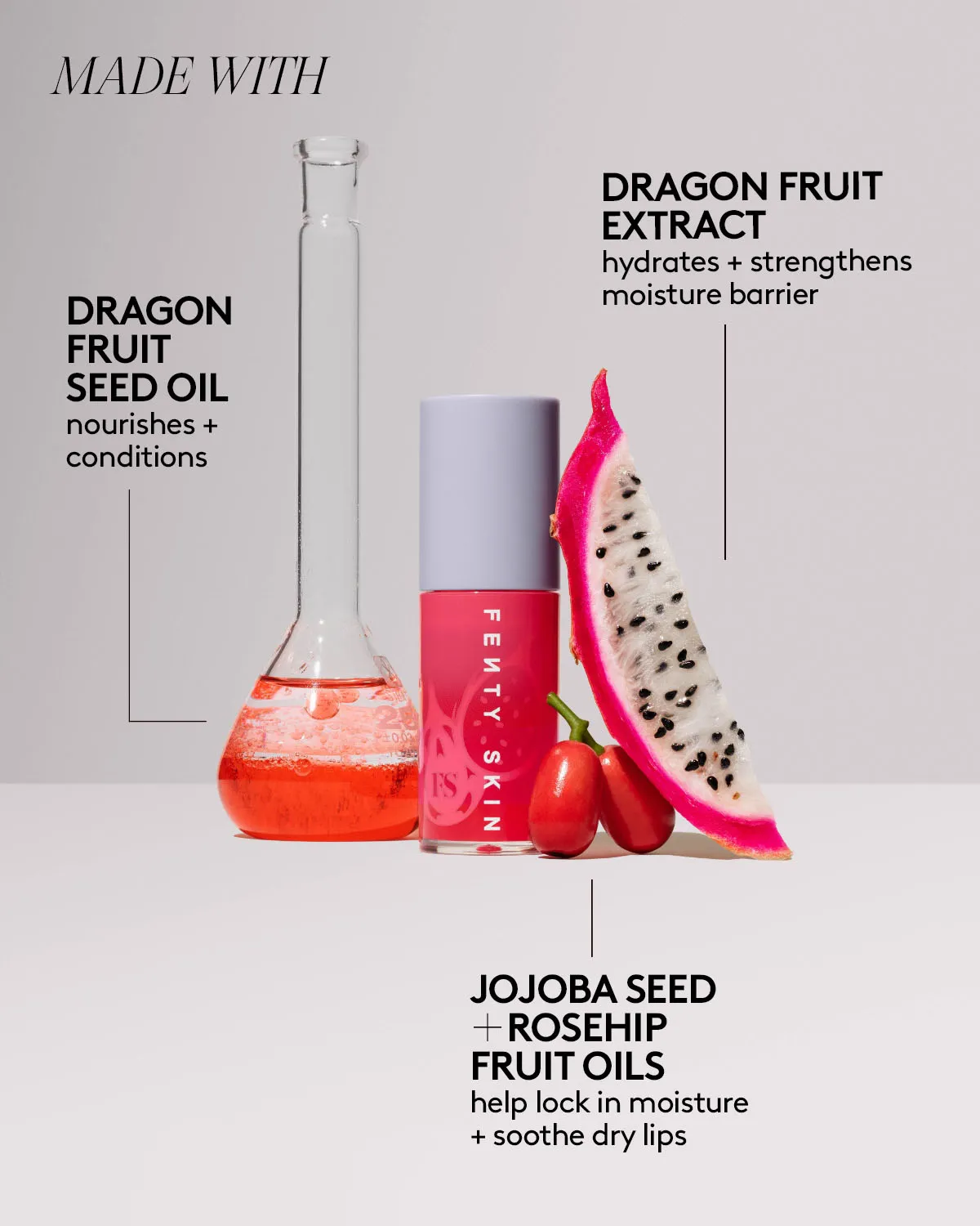 Fenty Treatz Hydrating + Strengthening Lip Oil — Dragon Fruit - Image 6